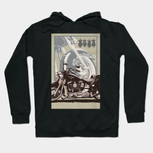 Vintage retro Motorcycle poster art Hoodie